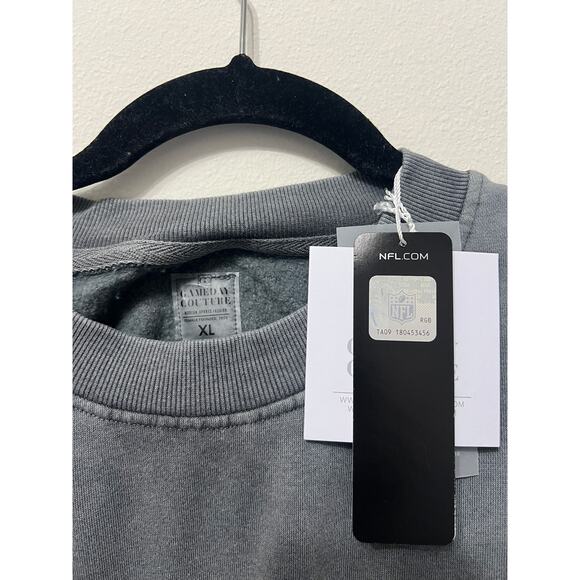 Women's Green Bay Packers Gameday Couture Gray Oversized Crewneck Sz XL - Picture 3 of 4